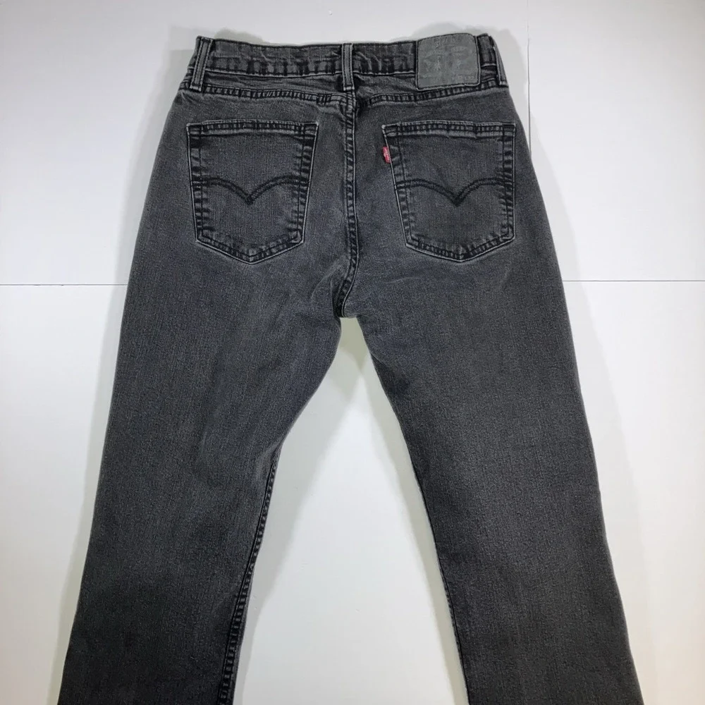 Levi's 514 Jeans Mens 32x32 Black Straight Fit Stretch Denim 30x29.5 Actual